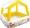 Intex 57470NP - Aufblasbarer Aquarium-Pool mit abnehmbarem Sonnendach, Vinyl, Mehrfarbig, 157x157x122 cm
