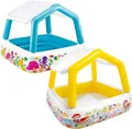Intex Aquarium Pool 57470 Sonnenschirm Planschbecken Aufblasbar 157x157x122cm