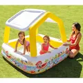 Pool Aufblasbar Sonnenschutz Kinder Babypool Planschbecken Schwimmbad INTEX