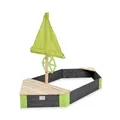 EXIT Aksent Holzsandkasten Boot 190 x 90 cm Steuerrad Sandkasten Sandkiste Schif