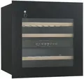 Wolkenstein EWTS85-36ED Einbau Weintemperierschrank, 59 cm breit, 36 Standardweinflaschen, Thermostat, 3 Holzböden, 2 Teperaturzonen, schwarz