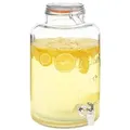 vidaXL Wasserspender XXL mit Zapfhahn Transparent 8 L Glas