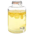 Wasserspender xxl mit Wasserhahn 8 l Glas transparent