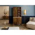 Buffet Mango 80x45x180 braun geölt / echter Marmor LOS ANGELES #04