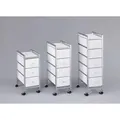 Rollwagen HEINE HOME, weiß, B:24cm H:85cm T:40cm, MDF, Stahl, Rollwagen