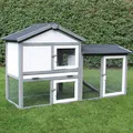 Kaninchenstall, Kleintierstall, Hamster, Hasenstall,  Klopfer grau/weiß