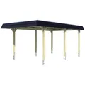 SKANHOLZ Carport "Wendland", BxT: 362 x 628 cm, Firsthöhe: 243 cm, farbbehandelt - braun