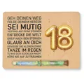 ZUKLA Verpackung für Geldgeschenke Geburtstag 18-23 x 17 cm Geldgeschenk Verpackung Holz - Gutschein Geburtstag