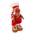 Plüschige Weihnachtsdekoration, Lebkuchenmann, 35 cm