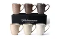 MiaMio Tasse 6 x 400 ml – Kaffeetassen Set / Becher– Moderne Keramik Matt, 6-tlg., Keramik