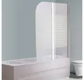 Mucola Badewannenaufsatz Duschabtrennung Duschkabine Dusche Duschwand Badewannenaufsatz Glas, Sicherheitsglas, (Einzelartikel, 1 tlg., 1 x Abtrennung für Dusche und Badewanne aus Glas), Gesammtmaße ca. 133 cm x 108 cm (H x B)