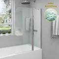 duschtrennwand für badewanne faltbar glas Badewannenaufsatz Badewannenfaltwand