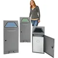 Stumpf - Sortsystem Modul-vario 120, Graualu-struktur Innenbehälter, 120 Liter, Trethebel
