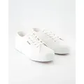 Superga 2740 Schnürschuh Obermaterial: Textil weiß 37 EU