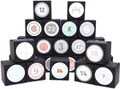 DIY Adventskalender Vorfreude zum Befüllen, 24 Faltschachteln schwarz 7(L)x7(B)x7(H)cm (gefaltet), XL Ziffern pastell/Weihnachten, Aufkleber, Würfelbox, Faltverpackung, Schachteln