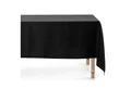 partydeco Tischläufer, Tischdecke rechteckig 180x300cm Polyester Stoff Schwarz matt