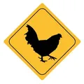FahnenMax Autoaufkleber Sticker Achtung Huhn Aufkleber