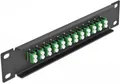 Delock - Patch Panel - LC Duplex SM X 12 - Schwarz - 1U - 25,4 cm (10") (66766)