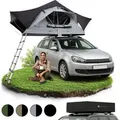 Juskys Autodachzelt Lago 120 x 210 cm - Wetterbeständig mit Leiter - Schwarz / Grau
