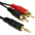 kenable 3,5 mm Stereo Klinkenstecker Zum 2 Chinch Cinch Stecker Audio Kabel Anschlusskabel Vergoldeten 5 m [5 Meter/5m]