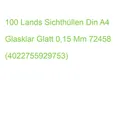 100 Lands Sichthüllen Din A4 Glasklar Glatt 0,15 Mm 72458 (4022755929753)