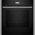 Neff B54CR71N0 N70  Einbaubackofen, 60 cm breit, 71 L, Pyrolyse, Kindersicherung, 3D Heißluft, Home Connect, Pizzafunktion, Edelstahl