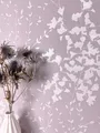 Newroom Vliestapete, Lila Tapete Floral Äste - Ästetapete Blumentapete Flieder Altrose Romantisch 3D Optik Blätter Blumen für Schlafzimmer Wohnzimmer Küche, Äste Flieder