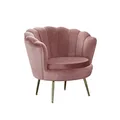 SalesFever Muschelsessel, Höhe: 78 cm, rose/goldfarben - rosa