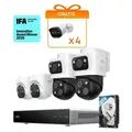 eufy PoE NVR Security System S4 mit 2× Bullet-PTZ-Kameras und 2× Turret-Kameras