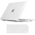 iNeseon Hülle Kompatibel mit 2021-2024 MacBook Pro 16 Zoll M4 M3 M2 M1 Pro/Max A3186 A3403 A2991 A2780 A2485, Plastik Hartschale Schutzhülle Case und Tastaturschutz, Klar Glänzend