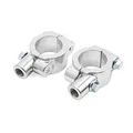 sourcing map Paar 10mm Gewinde 1" Motorrad Lenker Spiegelhalter Clamp Adapter Silber Ton DE de