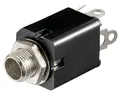 Goobay Klinkeneinbaubuchse - 6,35 mm - stereo - 6,35-mm-Klinkeneinbaubuchse (3-p
