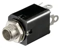 Goobay® Klinkeneinbaubuchse 6,35mm (stereo) weiblich, geschlossene Bauart