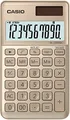 CASIO Taschenrechner SL-1000SC, 10-stellig, Steuerberechnung, Aluminiumfront, Gold, Solar-/Batteriebetrieb