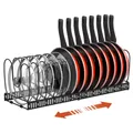 Pfannenhalter für Schublade Erweiterbarer Topfdeckelhalter mit 14 Verstellbar...