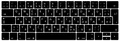 Russische / Deutsche Silikon Abdeckung für MacBook Pro mit Touch Bar 13", A2159