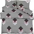 vidaXL Bettwäsche-Set Grau 220x240 cm Baumwolle