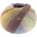 LANA GROSSA Farfalla | Leichtes Kettengarn aus weicher Merinowolle mit effektvollem Streifenmuster | Handstrickgarn aus 94% Schurwolle & 6% Polyamid| 50g Wolle zum Stricken & Häkeln | 250m Garn FB 4