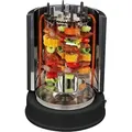 Syntrox Germany Hähnchengrill Flumes – Vielseitiger Schaschlik-, Döner- und Fischgrill für gesundes, fettfreies Grillen | 1400 Watt (Schwarz) - Schwarz