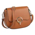 Toscanto Damen Umhängetasche Leder Tasche hellbraun OTT843UN3