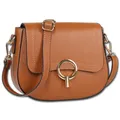 Toscanto Damen Umhängetasche Leder Tasche hellbraun OTT843UN3