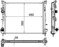 MAHLE Kühler, Motorkühlung CR 947 000S für RENAULT