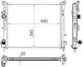 MAHLE Kühler Wasserkühler Motorkühlung Motorkühler BEHR CR 947 000S