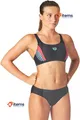 Arena Damen W Dreifachspaten Zwei Stücke R Teile Badeanzug Black-Anguria Größe 8