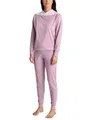 CALIDA Soulmate Bündchen-Pyjama Damen, aus 100% Baumwolle