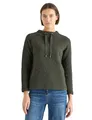 Damen Jacquard Funnel Neck Shirt