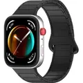 Für Huawei Watch Fit 3 Two Color Silikon Magnetisches Arm Band Schwarz - Schwarz