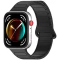 Wigento Smartwatch-Armband Für Huawei Watch Fit 3 Two Color Silikon Magnetisches Arm Band Schwarz schwarz