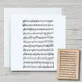 NEWSTAMPS Stempel Notenhintergrund Motivstempel aus Holz & Gummi zum Karten und Geschenke basteln, Holzstempel für Scrapbook, Textilstempel, Deko, Freunde