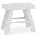 CARO-Möbel Hocker, Weiß, Holz, Mode, 32x30x17 cm, Wohnzimmer, Hocker, Sitzhocker